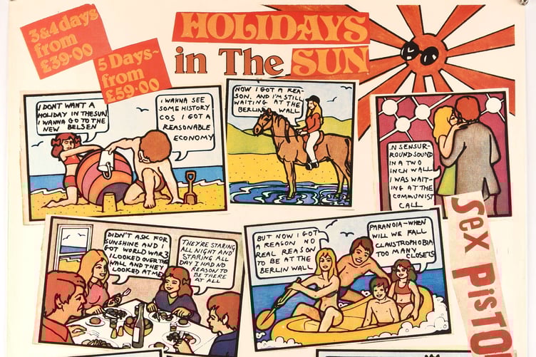 The Sex Pistols Holidays In The Sun poster.