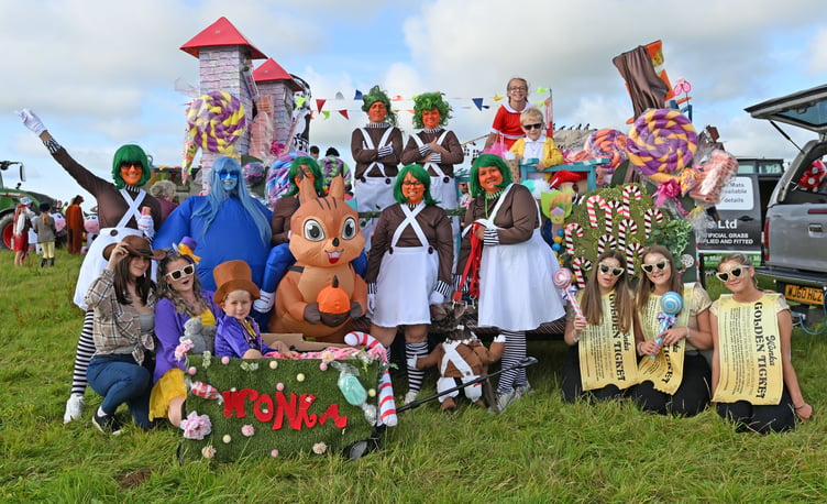 Taking the prize of best overall in the Carnival are the Delabole Carnival Crew with Willy Wonka (Picture: Adrian Jasper)