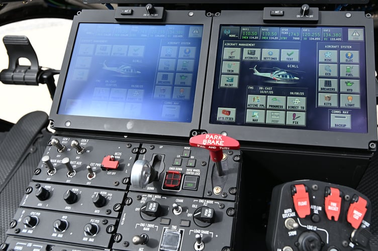 The air ambulance control panel. (Picture: Adrian Jasper)