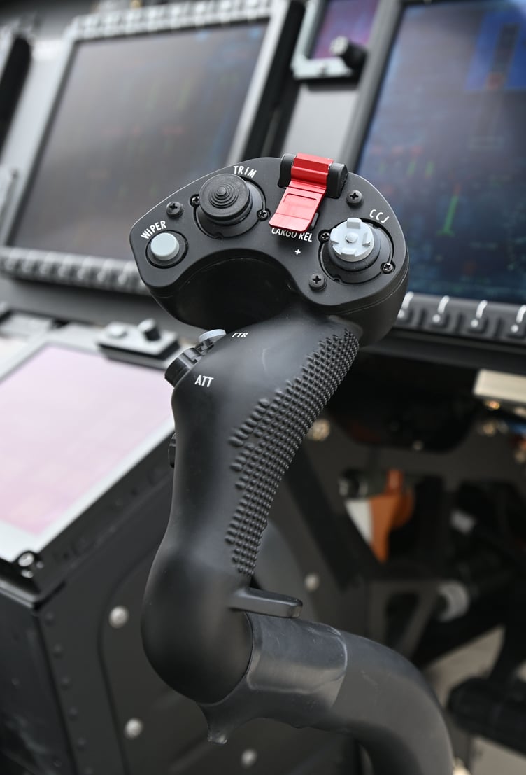The helicopter control. (Picture: Adrian Jasper)