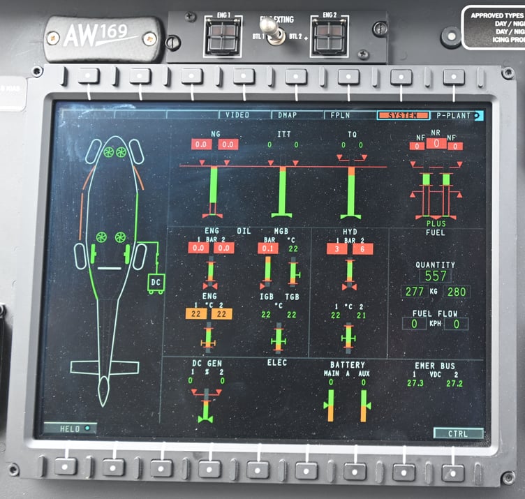 Part of the air ambulance control panel. (Picture: Adrian Jasper)