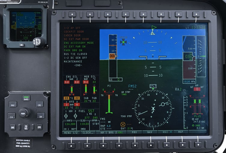 The air ambulance control panel. (Picture: Adrian Jasper)