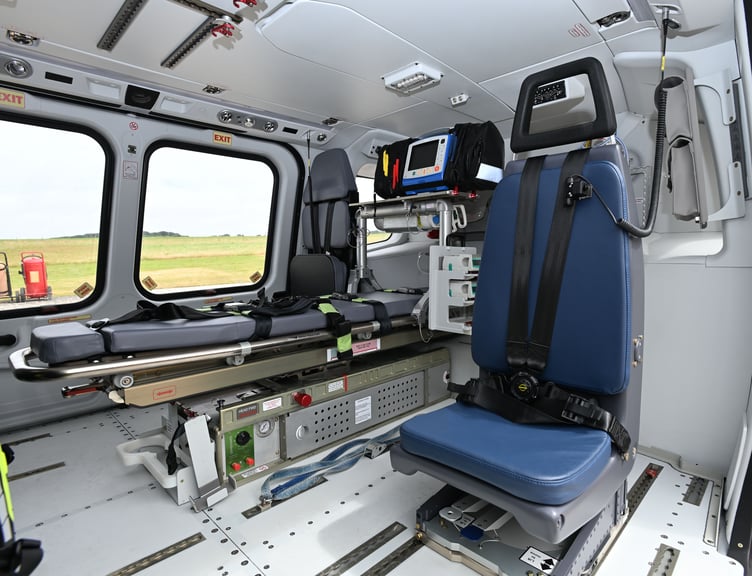 A view of the inside of the new air ambulance. (Picture: Adrian Jasper)