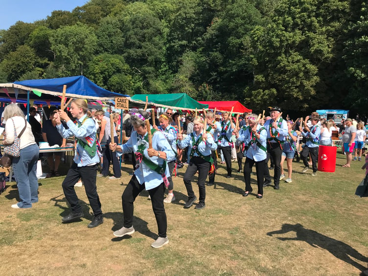Brompton Regis Morris entertained the crowds at Roadwater Fete. PHOTO Mary Coles.