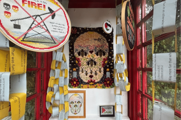 Stitching for Survival, Red Cube Gallery, Frensham, August 2025.