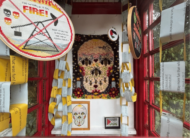 Stitching for Survival, Red Cube Gallery, Frensham, August 2025.