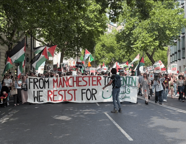 Surrey protesters join mass London rally over Gaza and UK arms sales