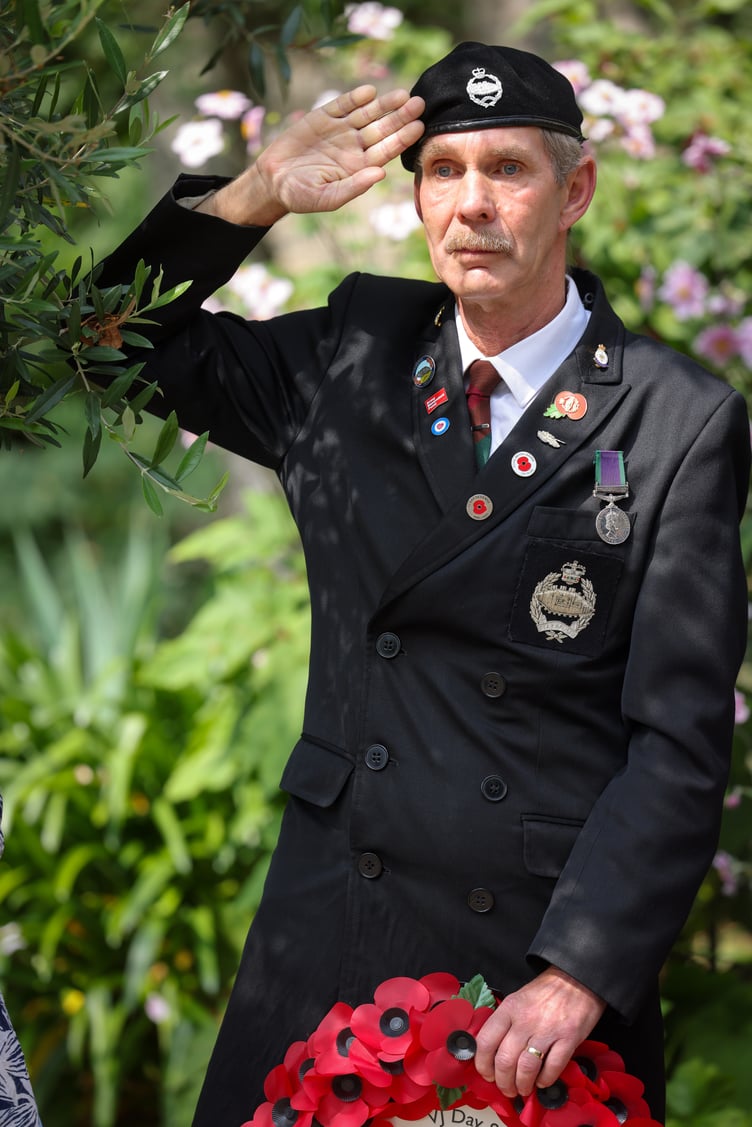 Veteran Robert Bolitho at People the service of commemoration in the Memorial Garden, Penlee Park, Penzance