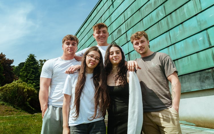 Cornwall College students celebrating their level three results (Picture: Cornwall College)