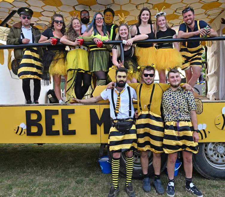 Some of the floats were buzzing with excitement