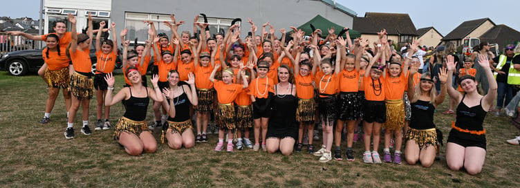 Getting the party started are the Bude Urban StreetZ Dance School