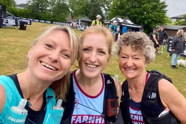 Kate Townsend, Colette Grist and Linda Tyler at the Fox 40-miler