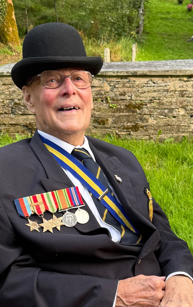Robin Moore, the British Legion Camelford branch president attending the service (Picture: John Barber-Pearce)