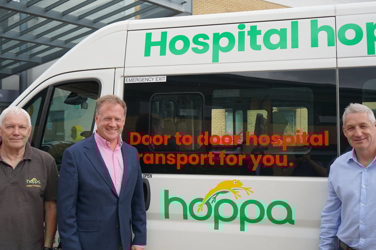 Waverley Hoppa service outside Farnham Hospital