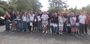 Celebrations at Eggar's School in Holybourne on GCSE results day