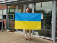 Council marks anniversary of Ukraine invasion with flag tribute