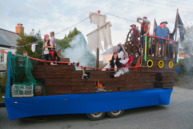 Bringing their pirate ship over the Tamar to plunder some treasure was the Jolly Roger from Bude. (Picture: Rodney Parrish)