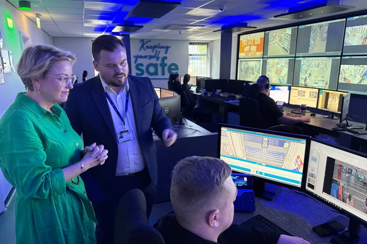 Surrey Police and Crime Commissioner Lisa Townsend has visited a high-tech nerve centre tackling retail crime.