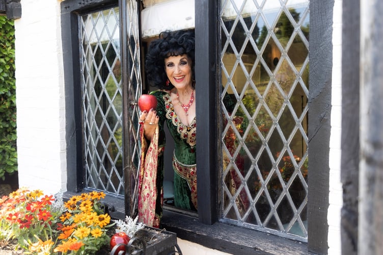 Woking pantomime star Lesley Joseph as Queen Dragonella.