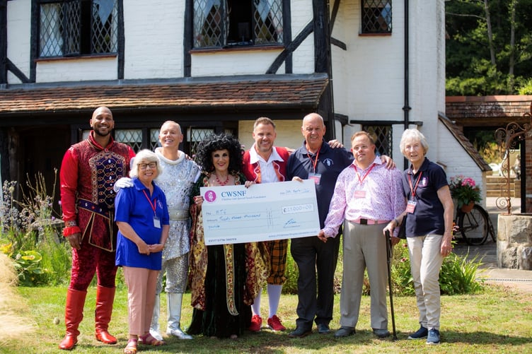 From left, Scott Maurice, Ann Parris MBE, Rob Rinder, Lesley Joseph, Aaron James, Gordon Parris MBE, Nick Ivil, and Patsy Walker.