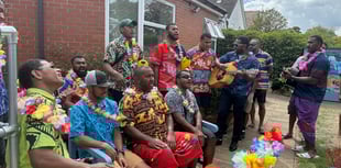 Fijian Welsh Guards serenade Farnham care home residents