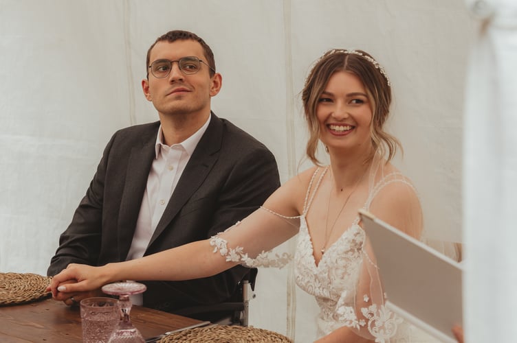Georgie English and Max Vardy's marriage blessing.
