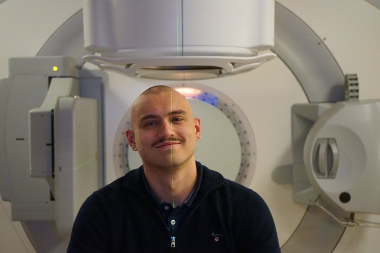 Max Vardy in the room he had radiotherapy.