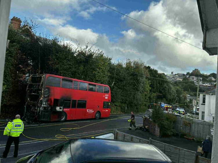 The fire engine on scene