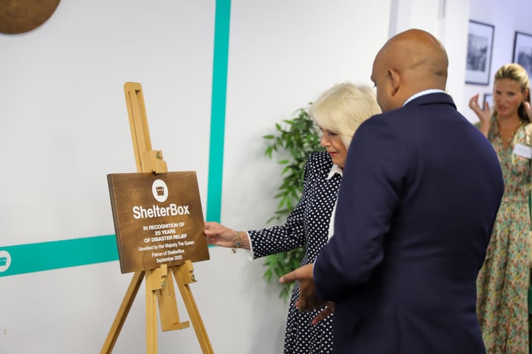 Queen Camilla visits ShelterBox to mark its 25th anniversary