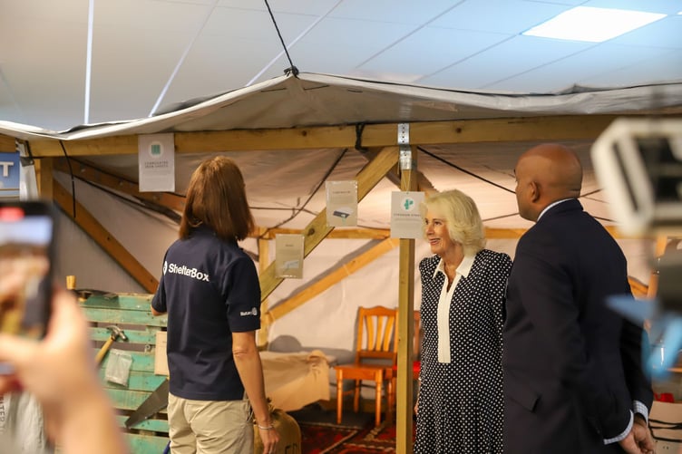 Queen Camilla visits ShelterBox to mark its 25th anniversary