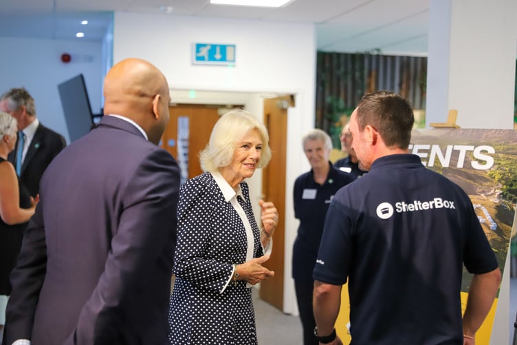 Queen Camilla visits ShelterBox to mark its 25th anniversary