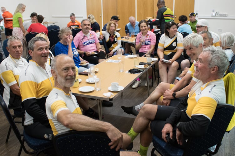 Riders enjoy a selection of refreshments