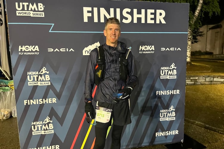 Ben Johnson finishes the CCC ultra marathon for Phyllis Tuckwell.