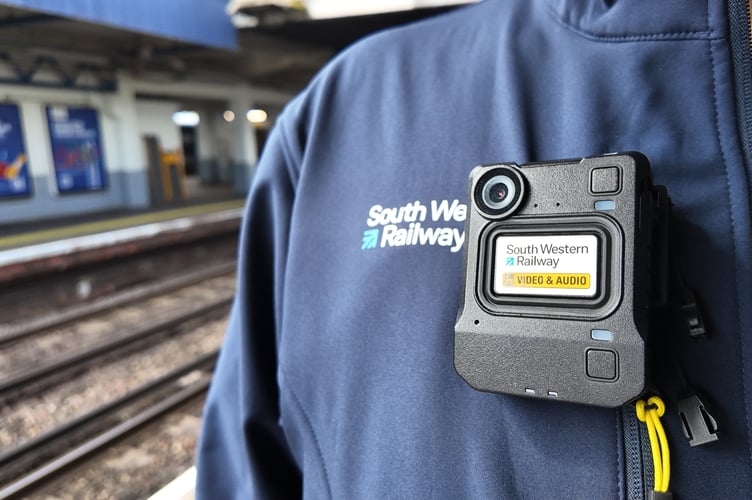 Some South Western Railway staff will now wear body cameras following an increase in assaults.
