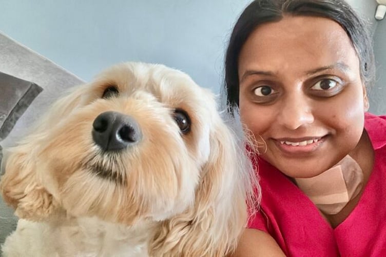 Manju Pillai, 46. // A mum whose legs felt "numb" on her flight back to the UK was later hospitalised with a rare neurological condition. Manju Pillai, 46, first started feeling unwell as she returned home from a family holiday in Qatar and the Maldives with her husband Ajith and their kids Ramaya, 23, and Ashaan, 13. She says her legs felt "numb" and "unusually heavy" on the flight back - but she tried to put her symptoms to the back of her mind as she did not want to miss her daughter's graduation celebrations. However, just over a week later, Manjus legs suddenly "stopped working" while she was walking her dog.