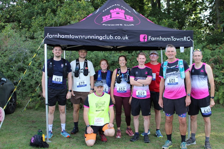 The runners from Farnham Town Running Club