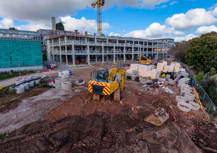 The work at the St Austell campus is being carried out in a number of phases. (Picture: Paul Williams)