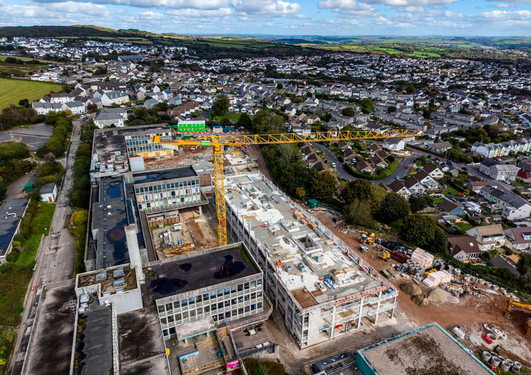 An aerial view of the project at the Cornwall College campus in St Austell. (Picture: Paul Williams)