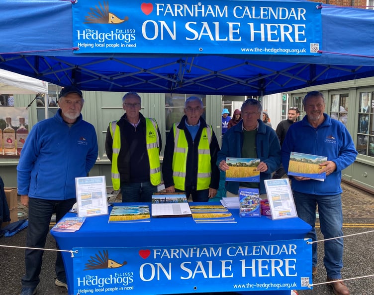 The Hedgehogs launched their Farnham Calendar at the festival.