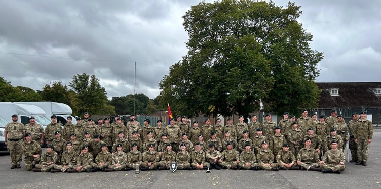 Camp Champions 2025 were North Devon’s C Company DACF who are pictured with their shield and trophy