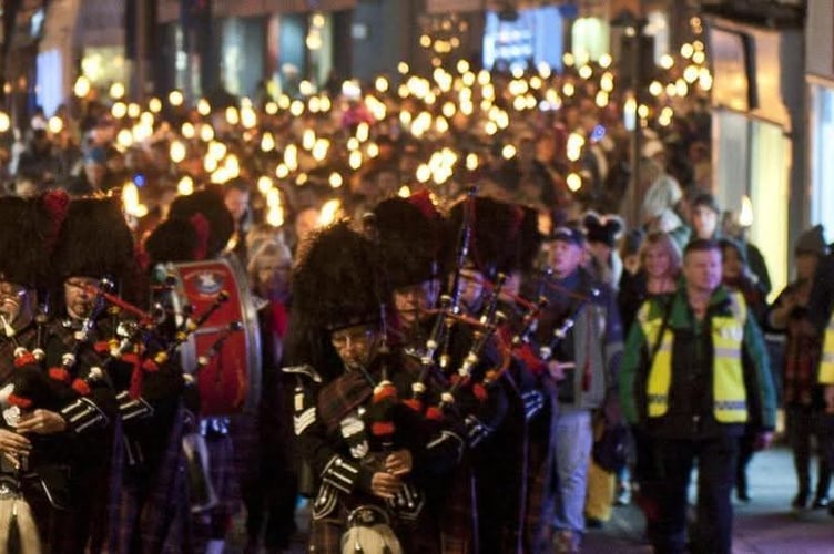 Last year's Farnham Fireworks and Torchlit Procession.