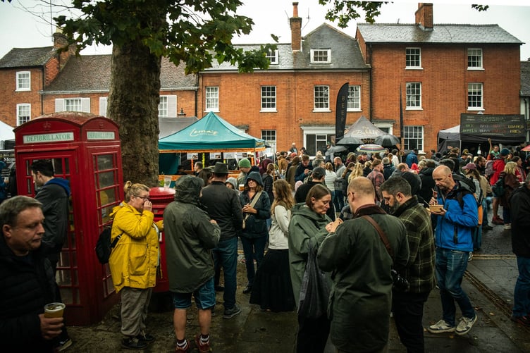 The soggy weather didn't deter the crowds at Farnham Food Festival 2025.