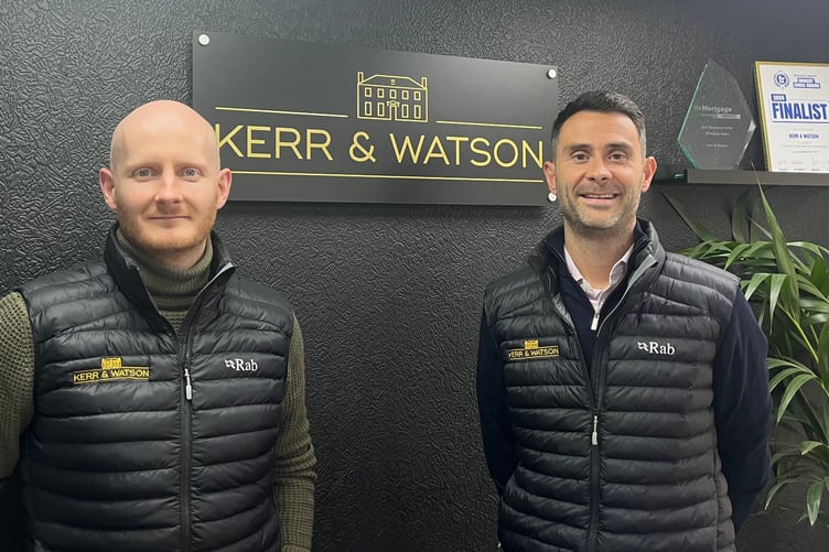 <p>From left, mortgage brokers Stephen Kerr and Daniel Watson.</p>