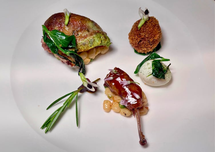Fine dining plate by Ben available at Gather, Totnes.
