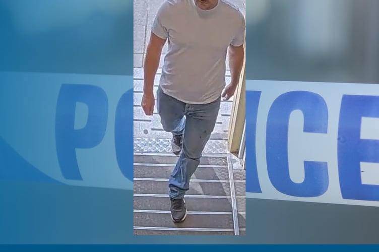 Police want to speak to this man in connection with a theft at Boots, Haslemere, on Wednesday, August 6