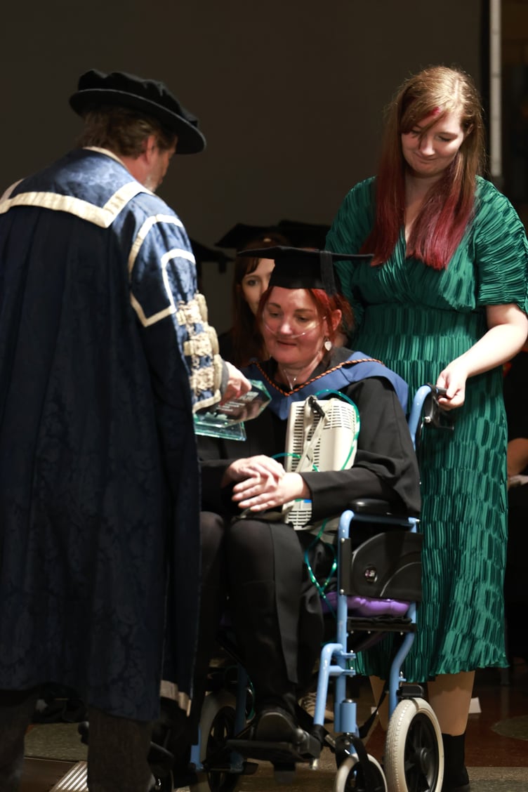 Rebecca Harvey, recipient of the Plymouth Partnership Prize for extraordinary courage