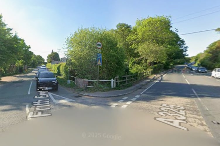 Frith End Road northwest of its junction with A325 Farnham Road.
