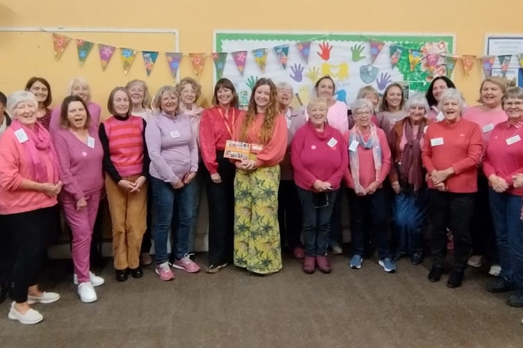 Members of the Bake, Natter and Roll Farnham WI wore pink to raise money for Breast Cancer Now, October 16th 2025.