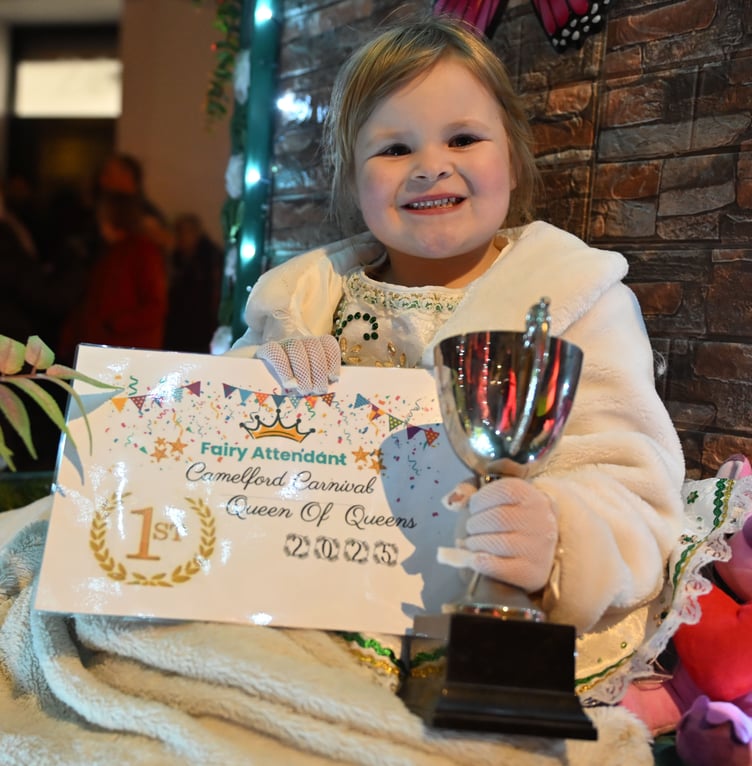 A big smile from Scarlett of Hendra who takes first prize for Fairy Attendant (Picture: Adrian Jasper)