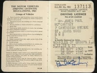 Paul McCartney's 1960s driving licence sells for £15k